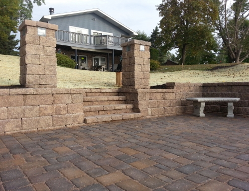 LondonPaver Cobblestone Buff Blend with Straight Face Buff Blend Wall